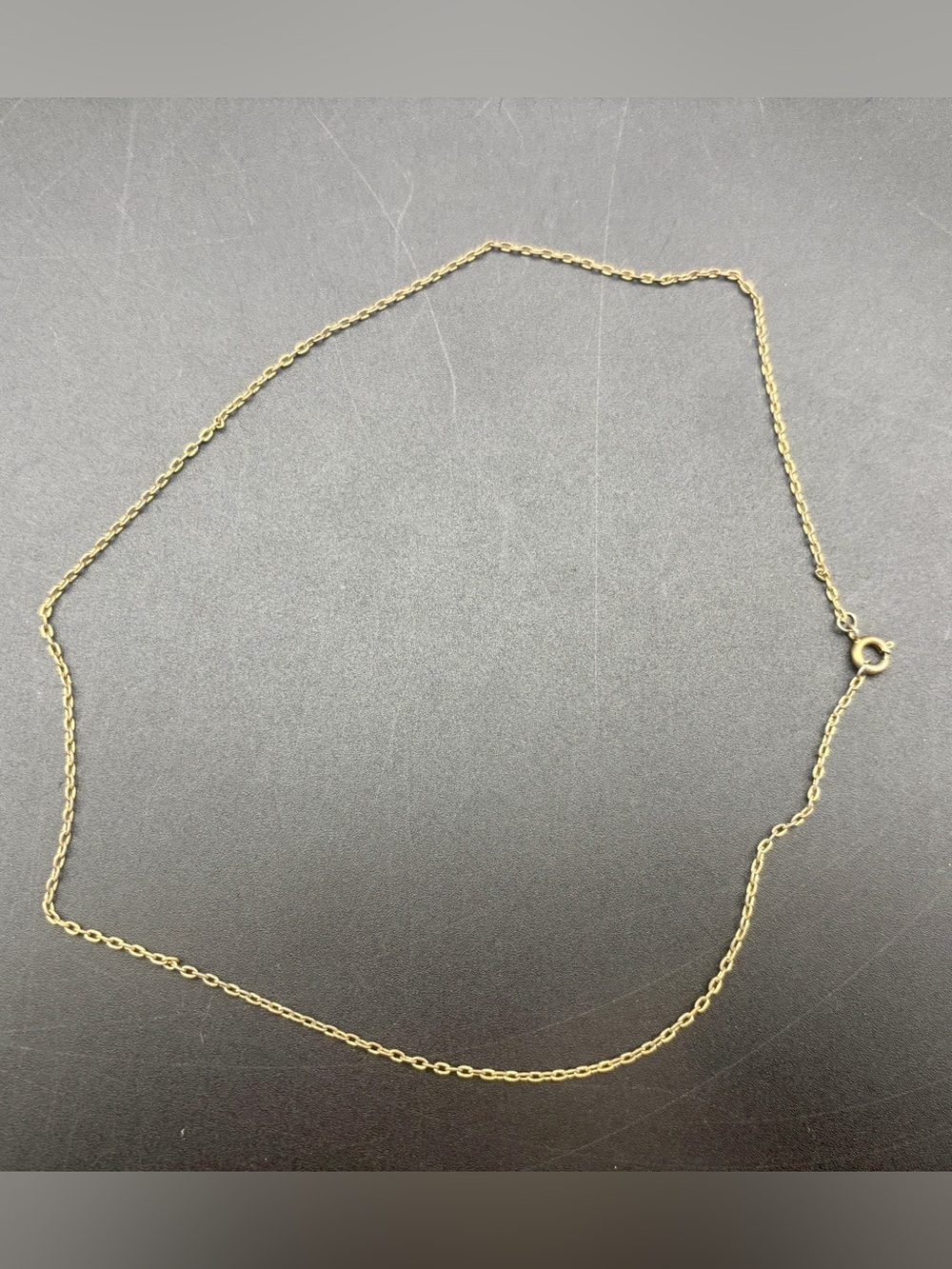 Vintage Gold Tone Dainty Cable Chain Necklace 16in - Great Condition